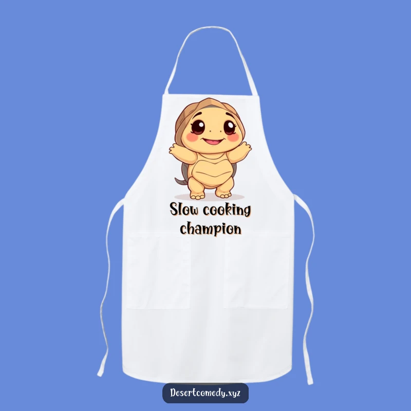 Funny Desert Tortoise Dancing Apron: Cook with Hilarious Desert Moves!