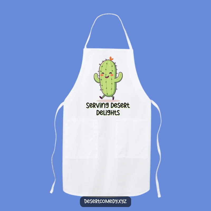 Funny Saguaro Cactus Skipping Apron: Cook with Hilarious Desert Style!