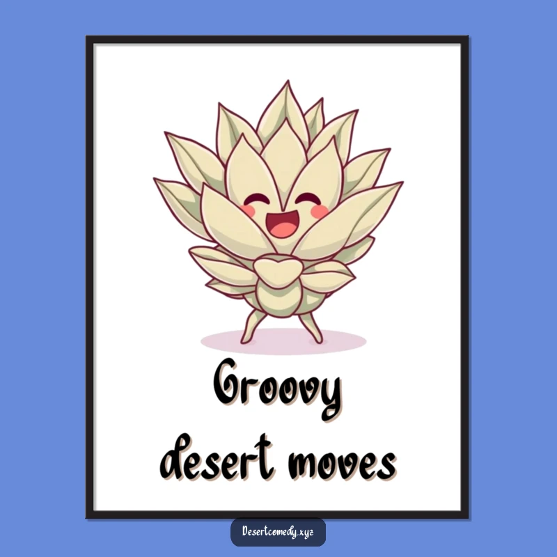 Funny Dancing Agave Digital Art, Instant Desert Fiesta Download, Perfect Gift