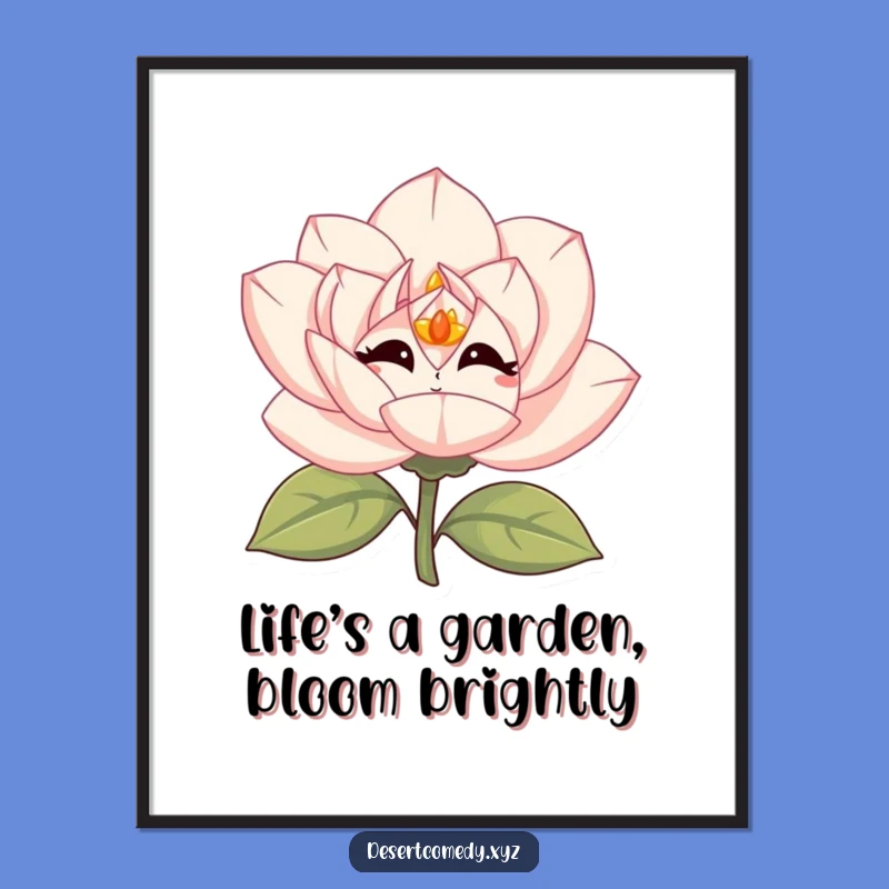 Free Printable Wall Art: Giggling Desert Rose Bloom, Vibrant Downloadable Decor for Your Home