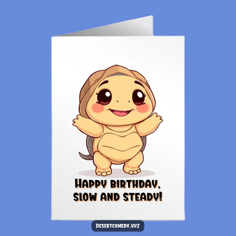 Free Printable Tortoise Birthday Card: Awkward Dancer Downloadable Gift