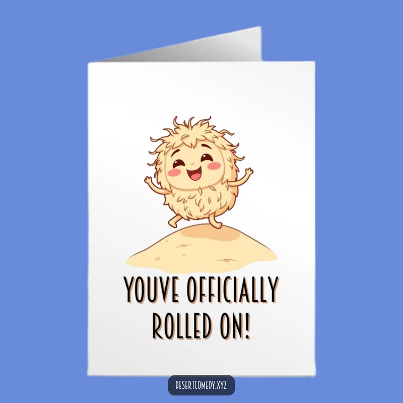 Free Printable Congrats Card: Bouncing Tumbleweed Celebration Downloadable Gift