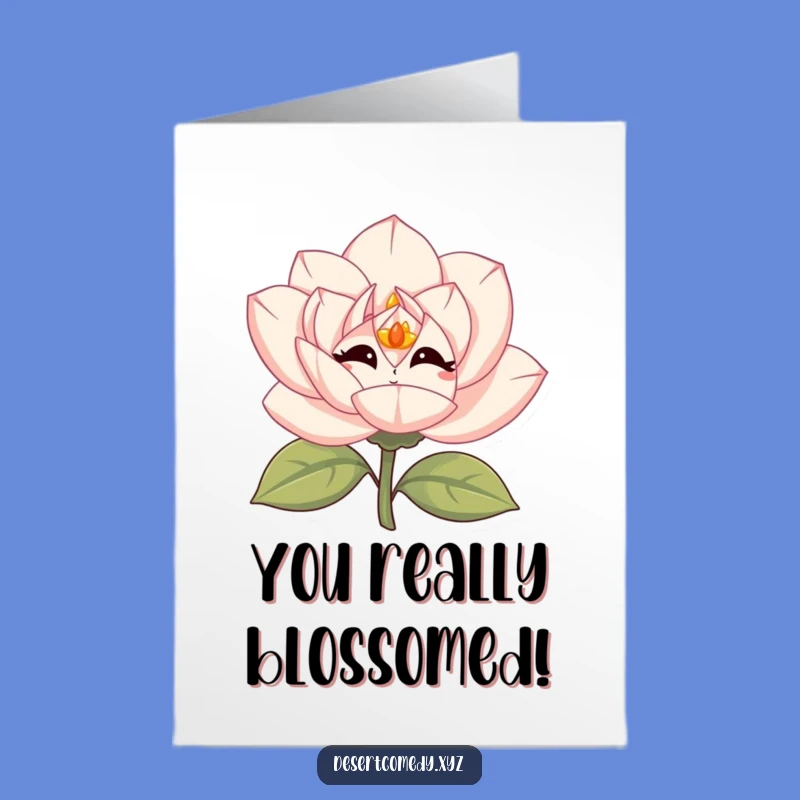Free Printable Congrats Card: Vibrant Desert Rose Celebrating Success, Downloadable Gift