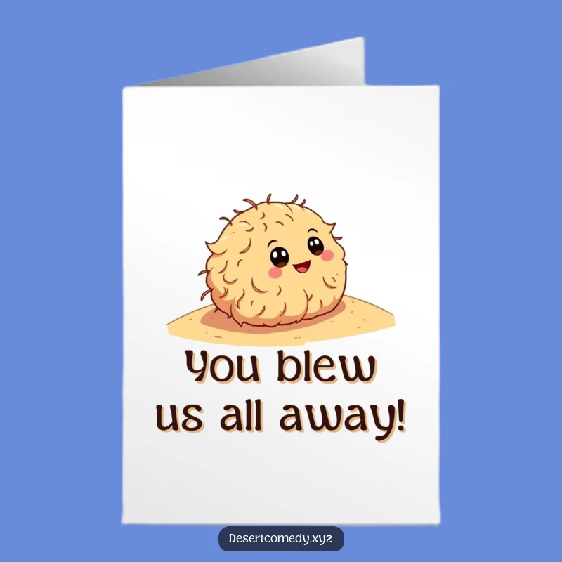 Free Printable Tumbleweed Congratulations Card: Desert Roll Downloadable Gift