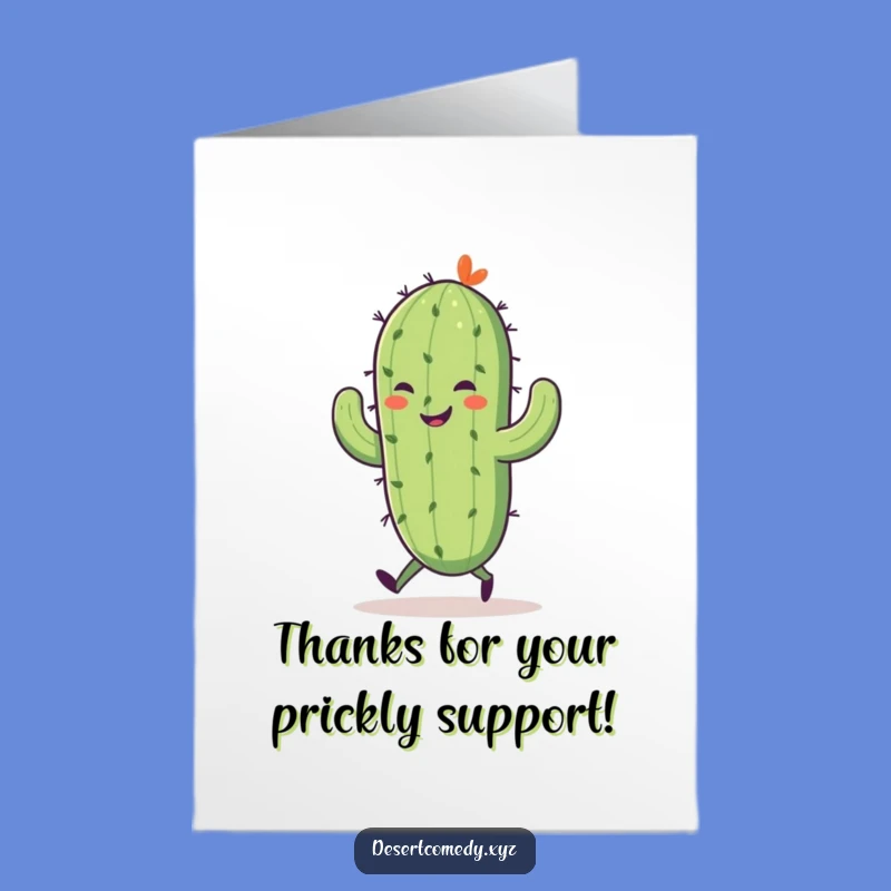 Free Printable Saguaro Cactus Thank You Card: Desert Gratitude Downloadable Gift