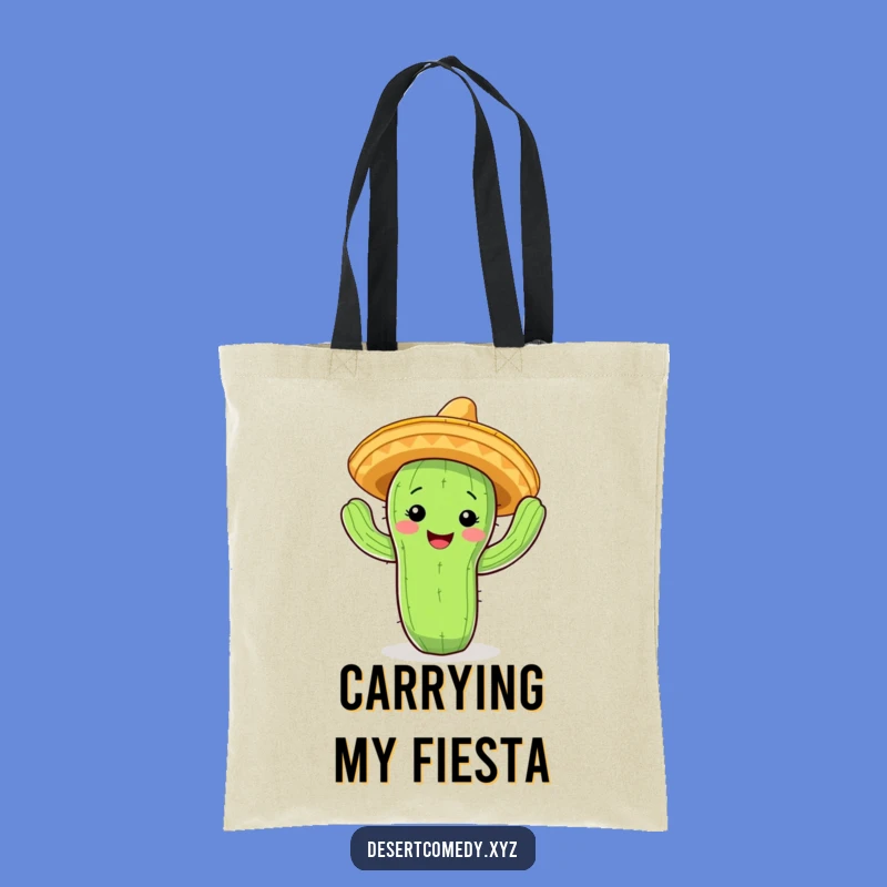 Funny Cactus Fiesta Tote Bag: Carry Your Party Anywhere!