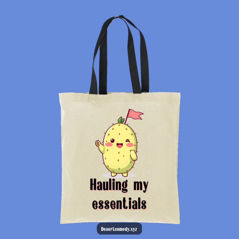 Funny Prickly Pear Flag Tote Bag: Carry Your Humor Hilariously!